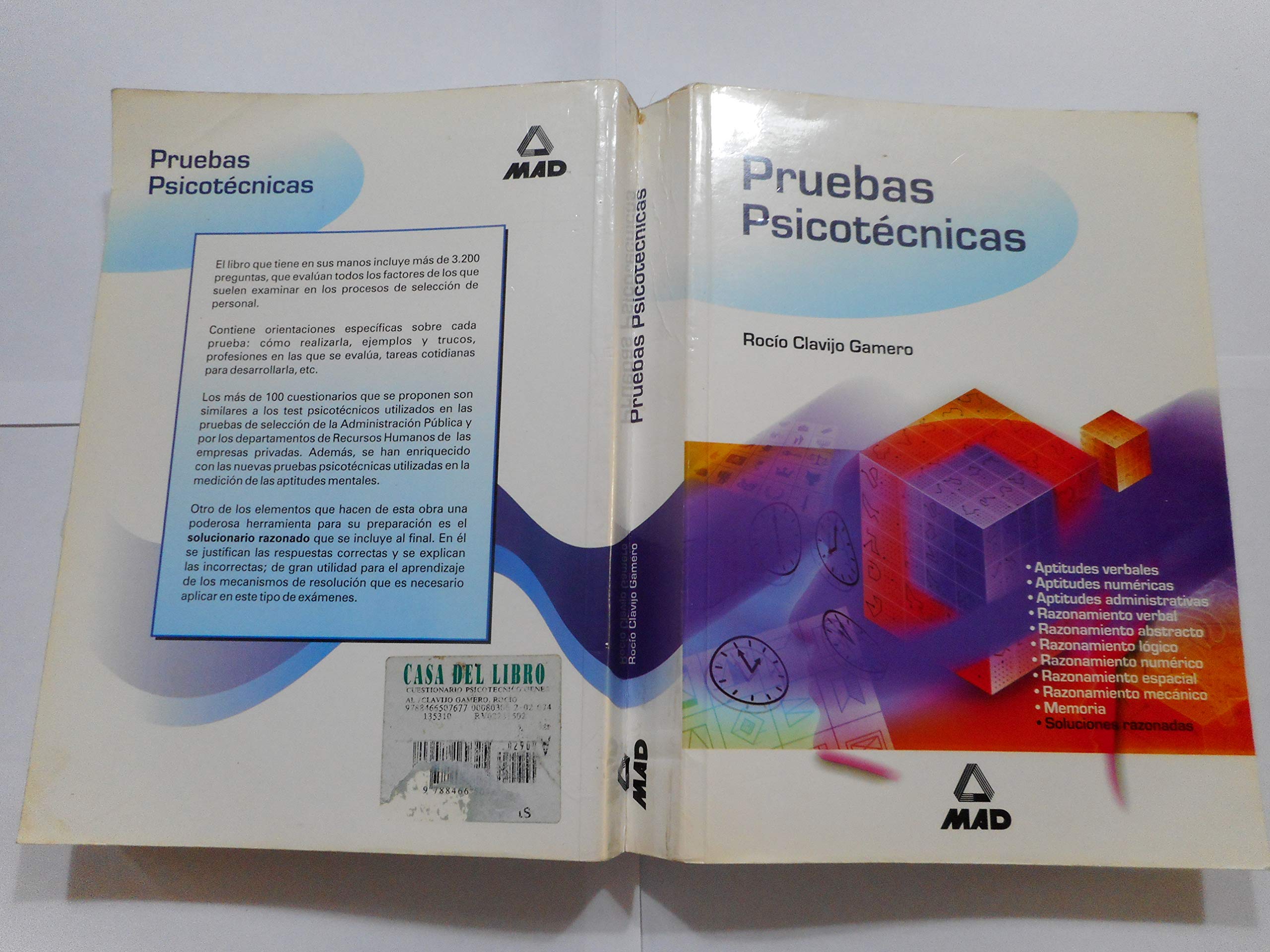 Pruebas psicotecnicas Editorial Mad and Clavijo Gamero, Rocio