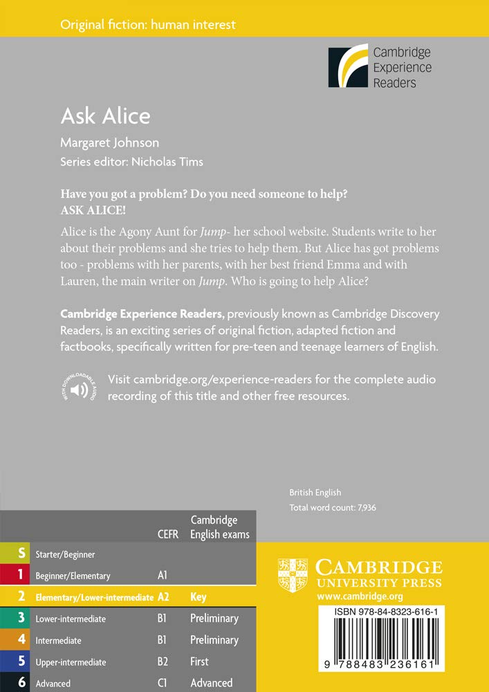Ask Alice Level 2 Elementary/Lower-intermediate (CAMBRIDGE) [Paperback] Johnson, Margaret
